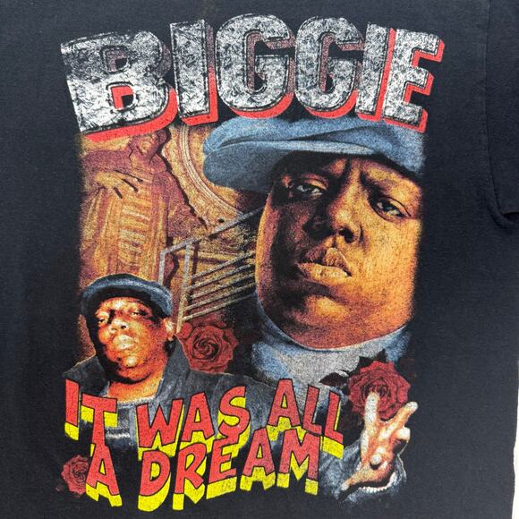 BIG Notorious B.I.G. T-Shirt Men’s M Rap Tee "It Was All A Dream" Black - Picture 4 of 6